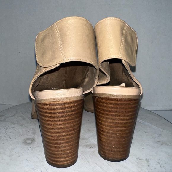 Steve Madden Nonstp Open Toe Leather Heel Shooties Tan Beige Womens Size 10 - Picture 11 of 12